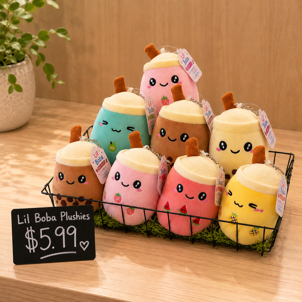 Lil Boba Black Counter Display - STARTER KIT (8 Plushies)